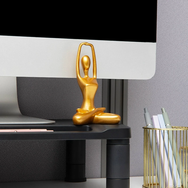 Mind Reader Yoga Figurine Set, Set of 3, Gold