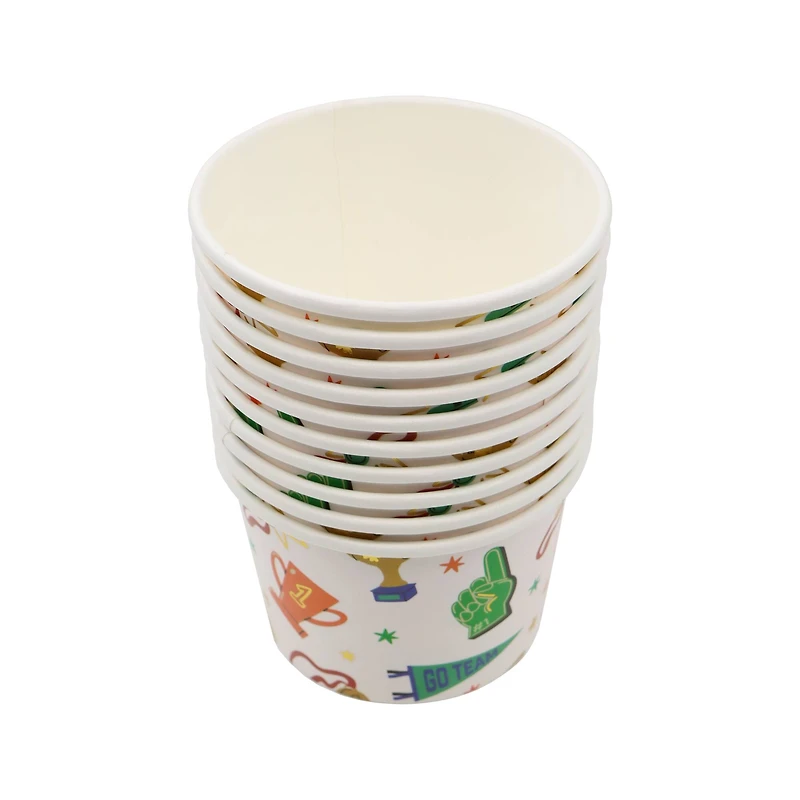 8oz. Team Spirit Paper Snack Cups, 10ct. by Celebrate It™