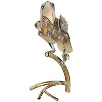15.5" Bronze Patina Toucan on Branch Metal Garden Sculpture
