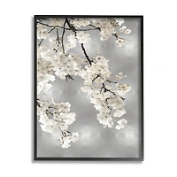 Stupell Industries Spring Blossoms White Flowers Tree Branch in Black Frame Wall Art