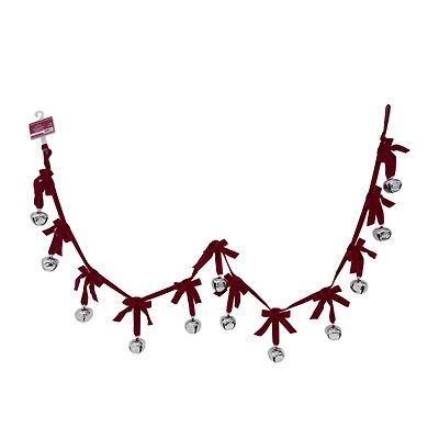 6ft. Red Bow & Silver Bell Garland by Ashland®