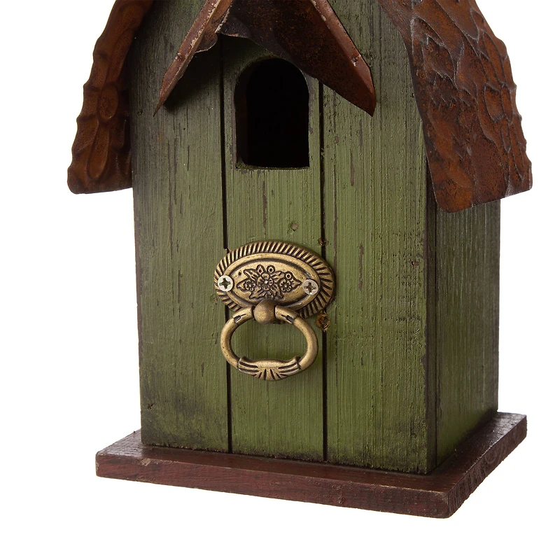 Glitzhome® Rustic Garden Distressed Wooden Birdhouse