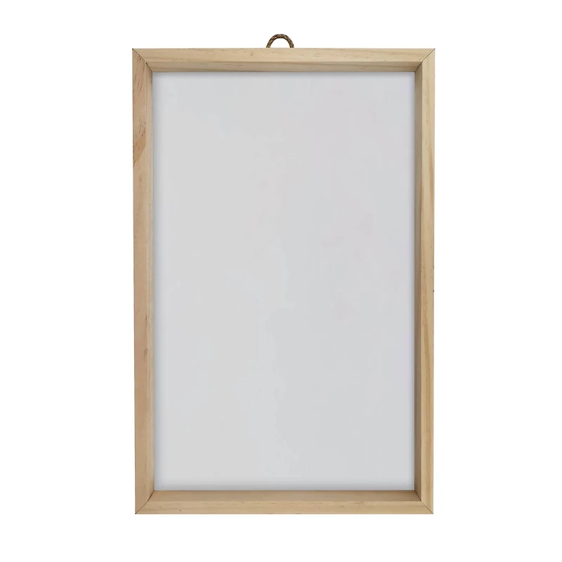 11" x 17" White Plaque with Unfinished Frame by Make Market®
