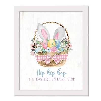 Easter Basket Goodies 16" x 20" White Framed Print Under Plexiglass