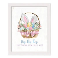 Easter Basket Goodies 16" x 20" White Framed Print Under Plexiglass