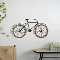 Brown Metal Traditional Bicycle Wall Décor