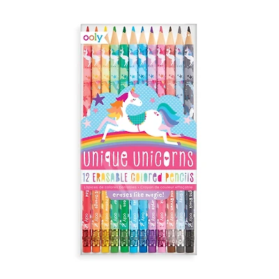 OOLY® Unique Unicorns Erasable 12 Colored Pencils