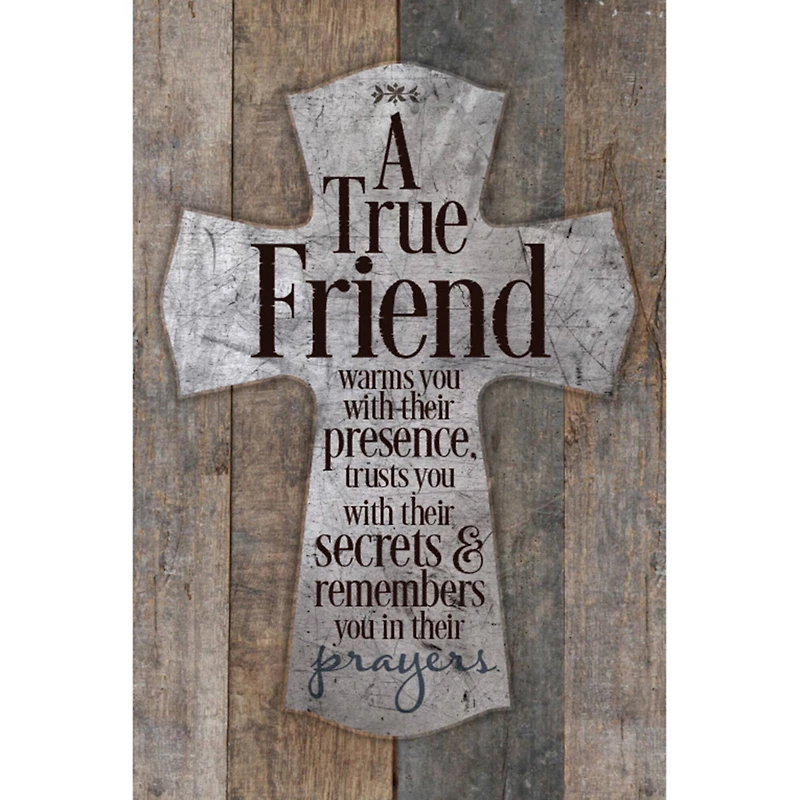 New Horizons A True Friend Warms You Wood Plaque