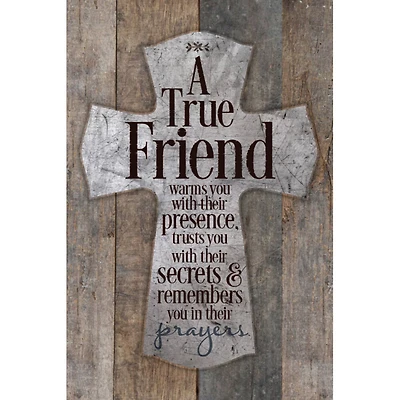 New Horizons A True Friend Warms You Wood Plaque