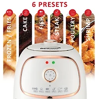 Brentwood White 2qt. 1200 Watt Electric Air Fryer with Timer & Temperature Control