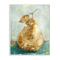 Stupell Industries Golden Pear Green Textured Food Painting Wall Plaque