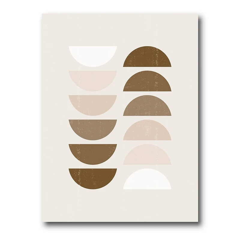 Designart - Abstract Sun & Moon Geometrics In Terracotta II