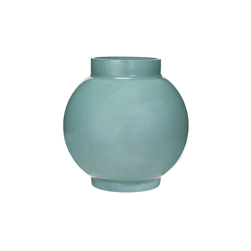 Hello Honey® 7.25" Blue Round Glass Opaque Vase