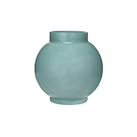 Hello Honey® 7.25" Blue Round Glass Opaque Vase