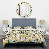 Designart 'Triangular Retro Design I' Mid-Century Duvet Cover Set