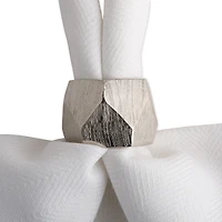 DII® Silver Triangle Band Napkin Rings, 6ct.