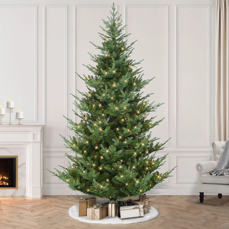 9ft. Pre-Lit Hillside Spruce Artificial Tree, Clear Lights