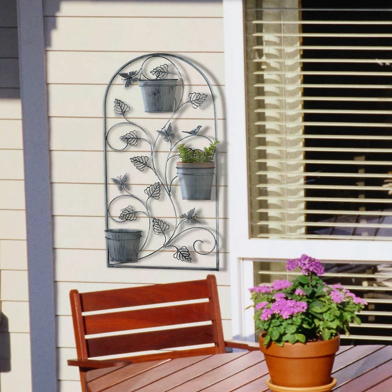 26.5'' Butterfly Trellis with Flower Pots