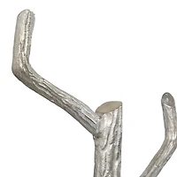 Silver Aluminum Eclectic Coat Rack, 71" x  17" x  17"