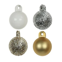 Mini 15mm White, Silver & Gold Ball Ornaments, 16ct. by Ashland®