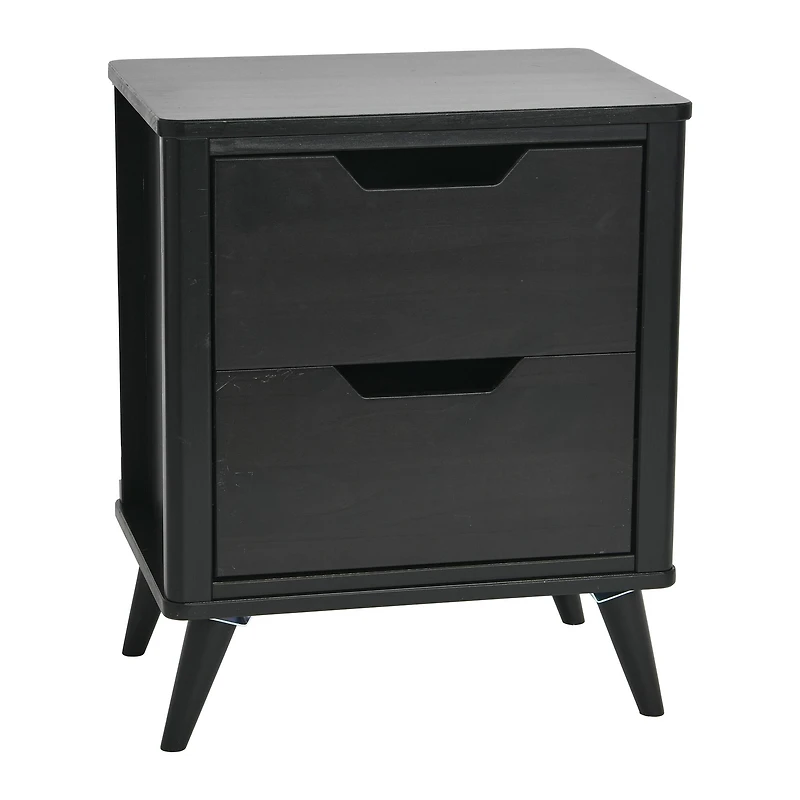 Hello Honey® 26" Yume Mid Century Modern Solid Wood Nightstand with 2 Storage Drawers