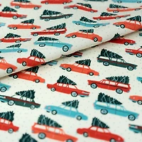 SINGER Christmas Holiday Cars Cotton Fabric