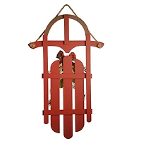 22" Red Sled Home Wall Décor