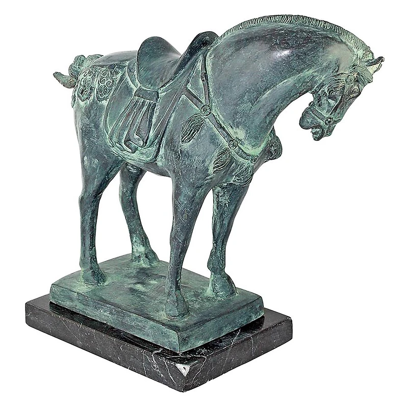 Design Toscano 11" Tang Dynasty Horse Quality Lost Wax Bronze Statue