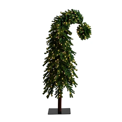 7ft. Pre-Lit Green Santa’s Hat Artificial Christmas Tree, Clear LED Lights