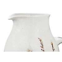 Hello Honey® 32oz. Floral Reactive Crackle Glaze Stoneware Debossed Pitcher