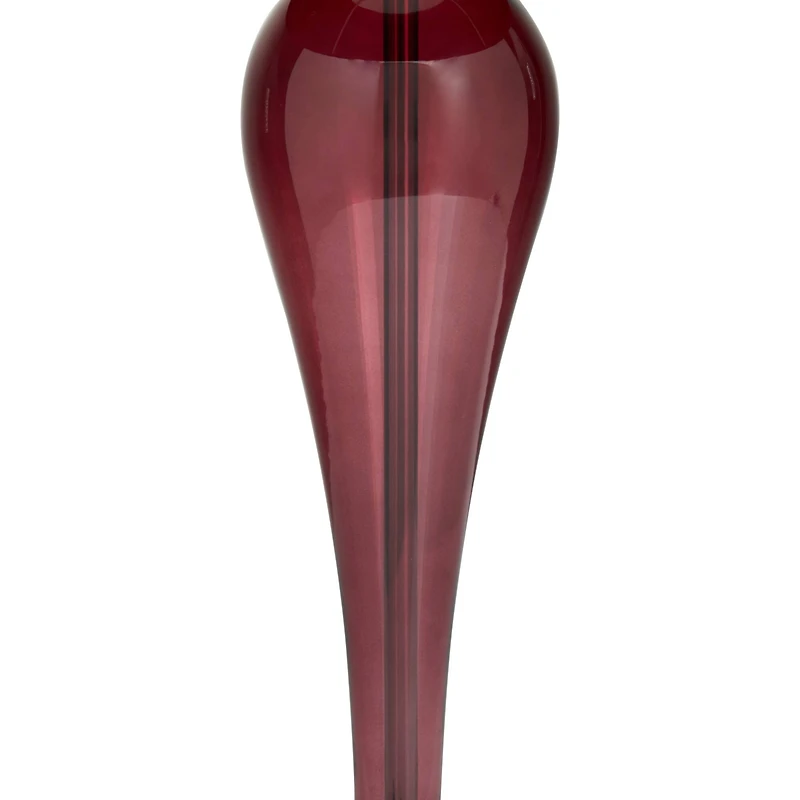 Red Velvet Glam Table Lamp, 27" x 13" x 13"