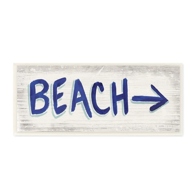 Stupell Industries Beach This Way Arrow Wooden Wall Plaque