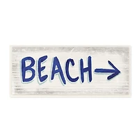 Stupell Industries Beach This Way Arrow Wooden Wall Plaque