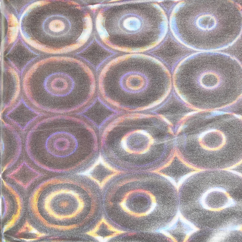 Feldman Silver Hologram Circle Stretch Knit Fabric
