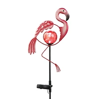 34" Garden Flamingo Solar Stake