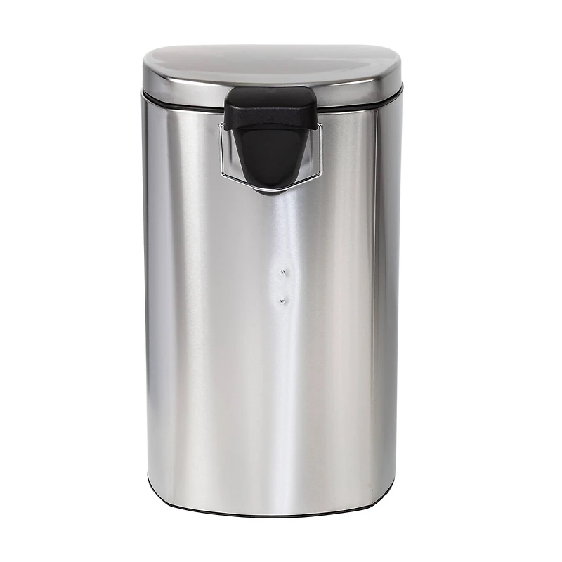 Honey Can Do 50L Soft-Close Stainless Steel Step Trash Can with Lid