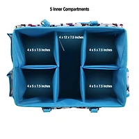 SINGER® Butterfly Print Collapsible Sewing Storage Tote Caddy