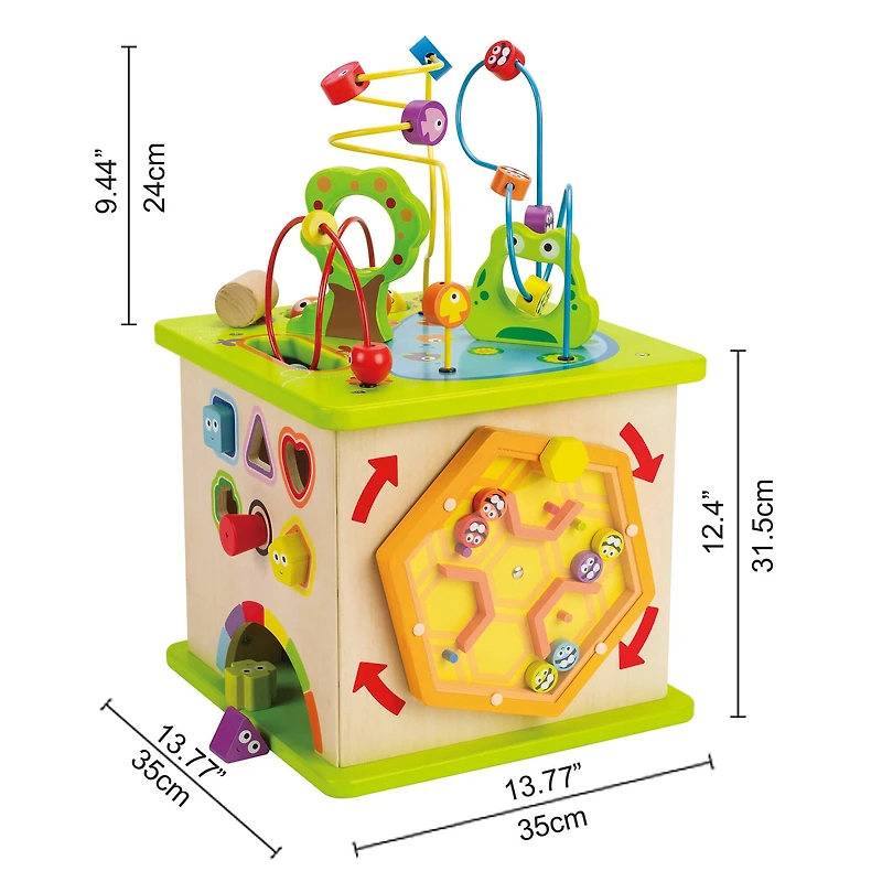 Hape Country Critters Wooded 5-Sided Play Cube