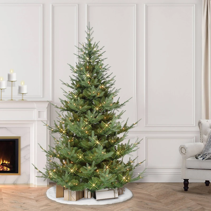 6.5ft. Pre-Lit Hillside Spruce Artificial Tree, Clear Lights