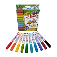 Crayola® Washable Dry Erase™ Chisel Tip Markers, 10ct.
