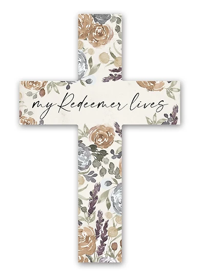16" Redeemer Lives Colorful Cross