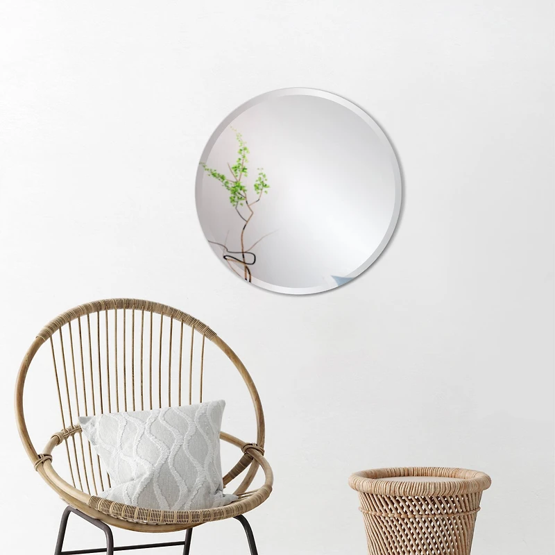 7" Round Beveled Glass Mirror by Make Market®