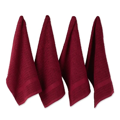 DII® Solid Wine Waffle Terry Dishtowel (Set of 4)