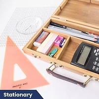 Pacific Arc 13" Bamboo Paint Box with 3 Compartments