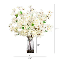 2.5ft. White Bougainvillea Arrangement in Vase