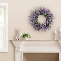 24" Artificial Lavender Spring Wreath