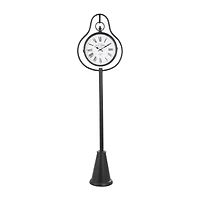 6.75ft. Black Metal Clock