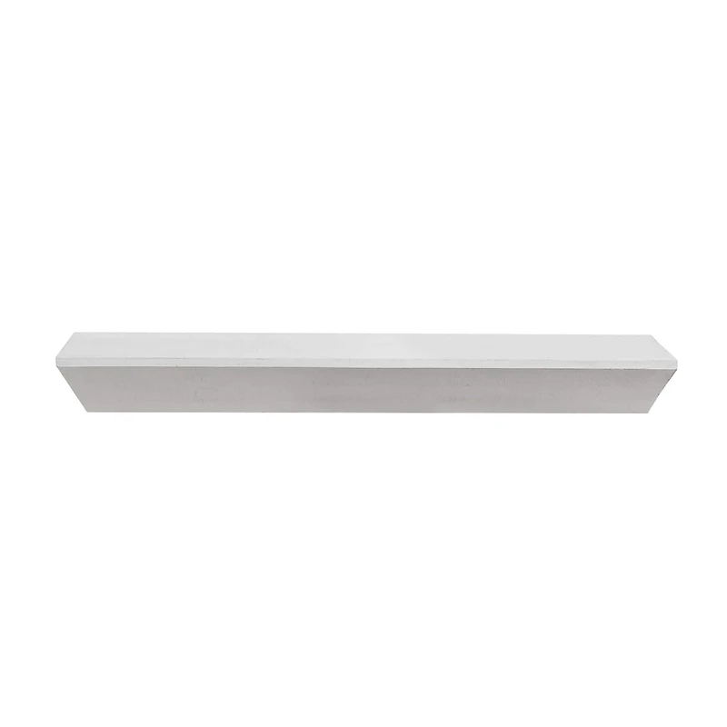 White Wedge Wood Floating Wall Shelf