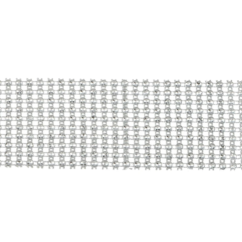 1.18" Silver Round Diamond Mesh Trim by Celebrate It® Fashion Mode