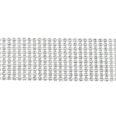 1.18" Silver Round Diamond Mesh Trim by Celebrate It® Fashion Mode